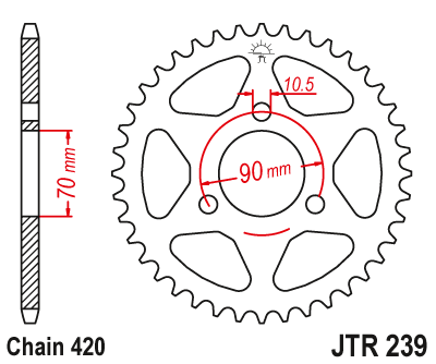 JT SPROCKETS JTR239.47 (+5, 23947jt)